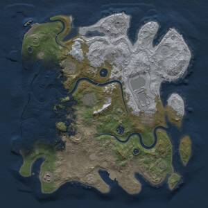 Thumbnail Rust Map: Procedural Map, Size: 3750, Seed: 1519054929, 15 Monuments