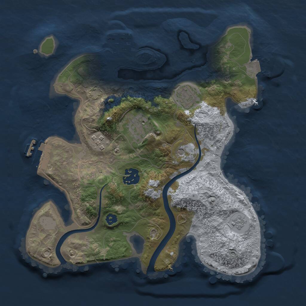 Rust Map: Procedural Map, Size: 2700, Seed: 1768132909, 10 Monuments