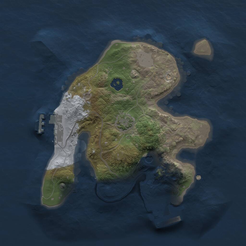 Rust Map: Procedural Map, Size: 2000, Seed: 4352, 5 Monuments