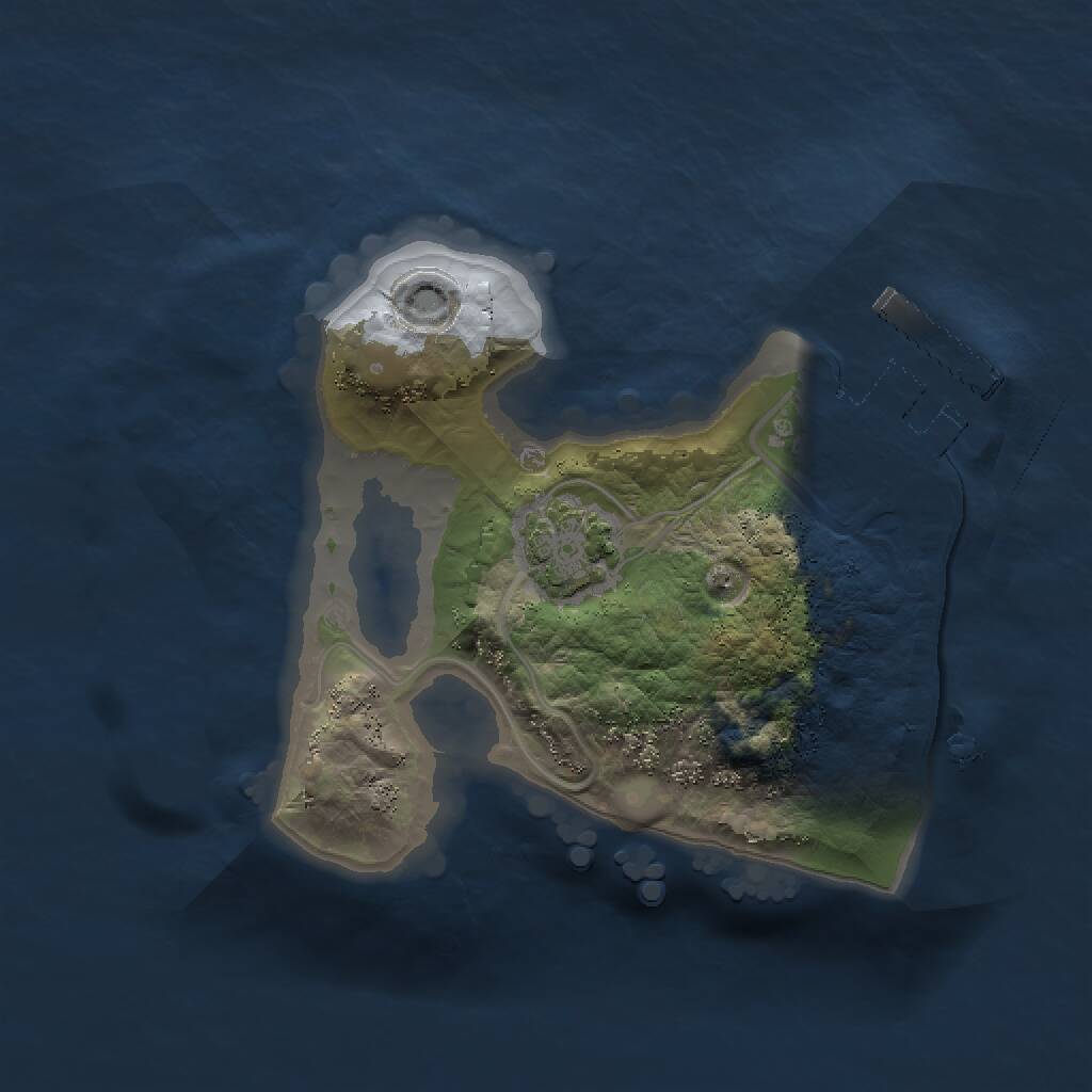 Rust Map: Procedural Map, Size: 1500, Seed: 199776760, 3 Monuments