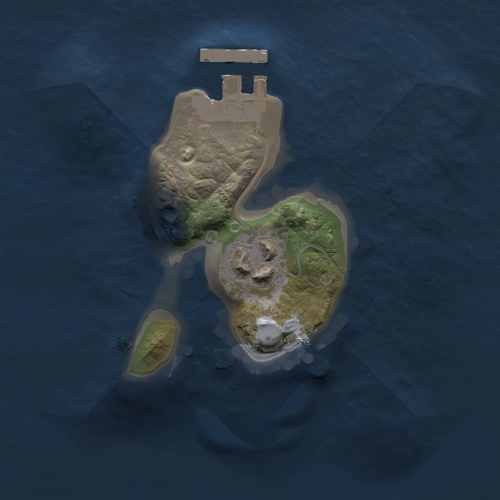 Rust Map: Procedural Map, Size: 1500, Seed: 427846895, 3 Monuments
