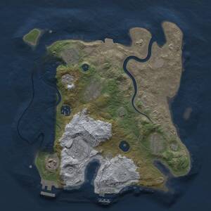Thumbnail Rust Map: Procedural Map, Size: 3000, Seed: 578369846, 13 Monuments
