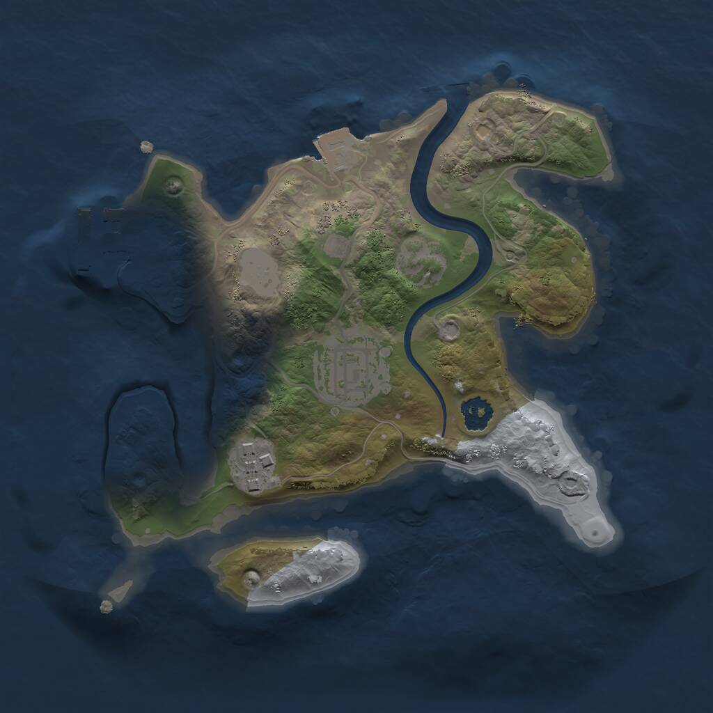 Rust Map: Procedural Map, Size: 2200, Seed: 1434827994, 4 Monuments