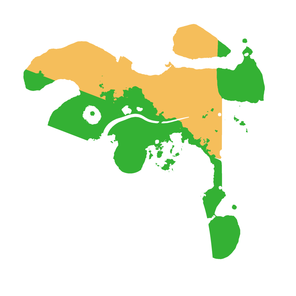 Biome Rust Map: Procedural Map, Size: 2500, Seed: 1261918557