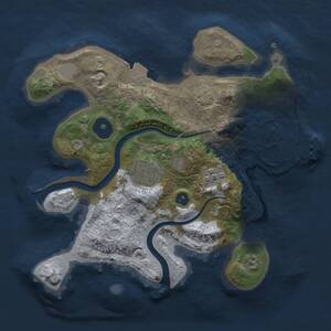 Thumbnail Rust Map: Procedural Map, Size: 2500, Seed: 1261918557, 6 Monuments