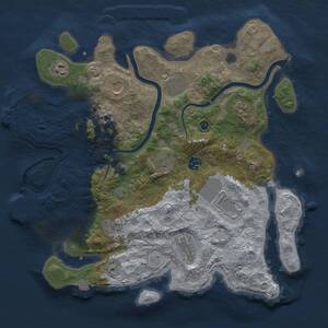 Thumbnail Rust Map: Procedural Map, Size: 3750, Seed: 1047257902, 16 Monuments