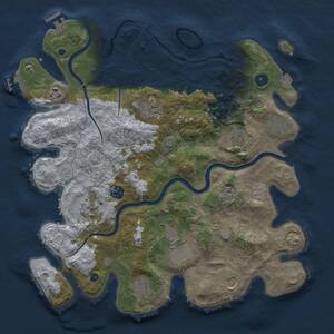 Thumbnail Rust Map: Procedural Map, Size: 3900, Seed: 39328471, 16 Monuments