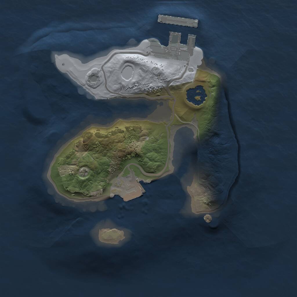 Rust Map: Procedural Map, Size: 1500, Seed: 1702315502, 2 Monuments