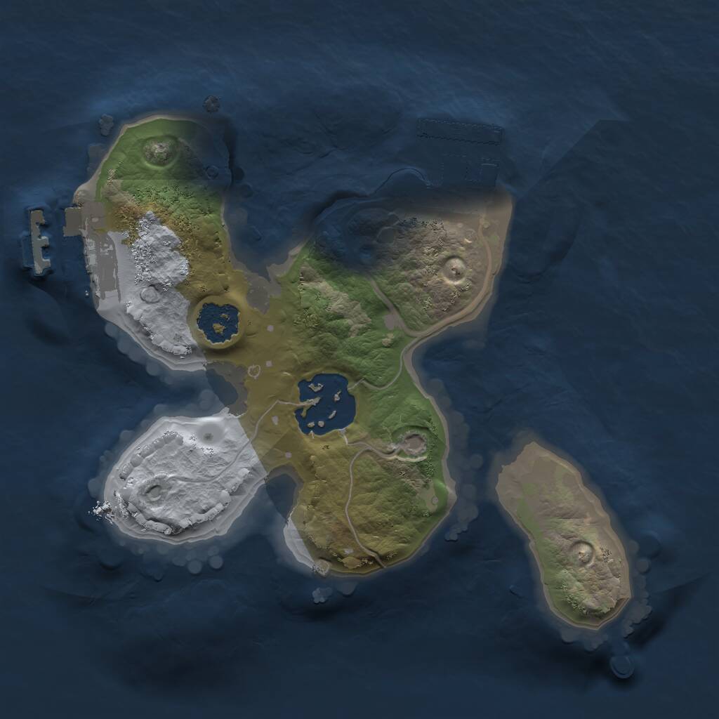 Rust Map: Procedural Map, Size: 1750, Seed: 10182000, 4 Monuments