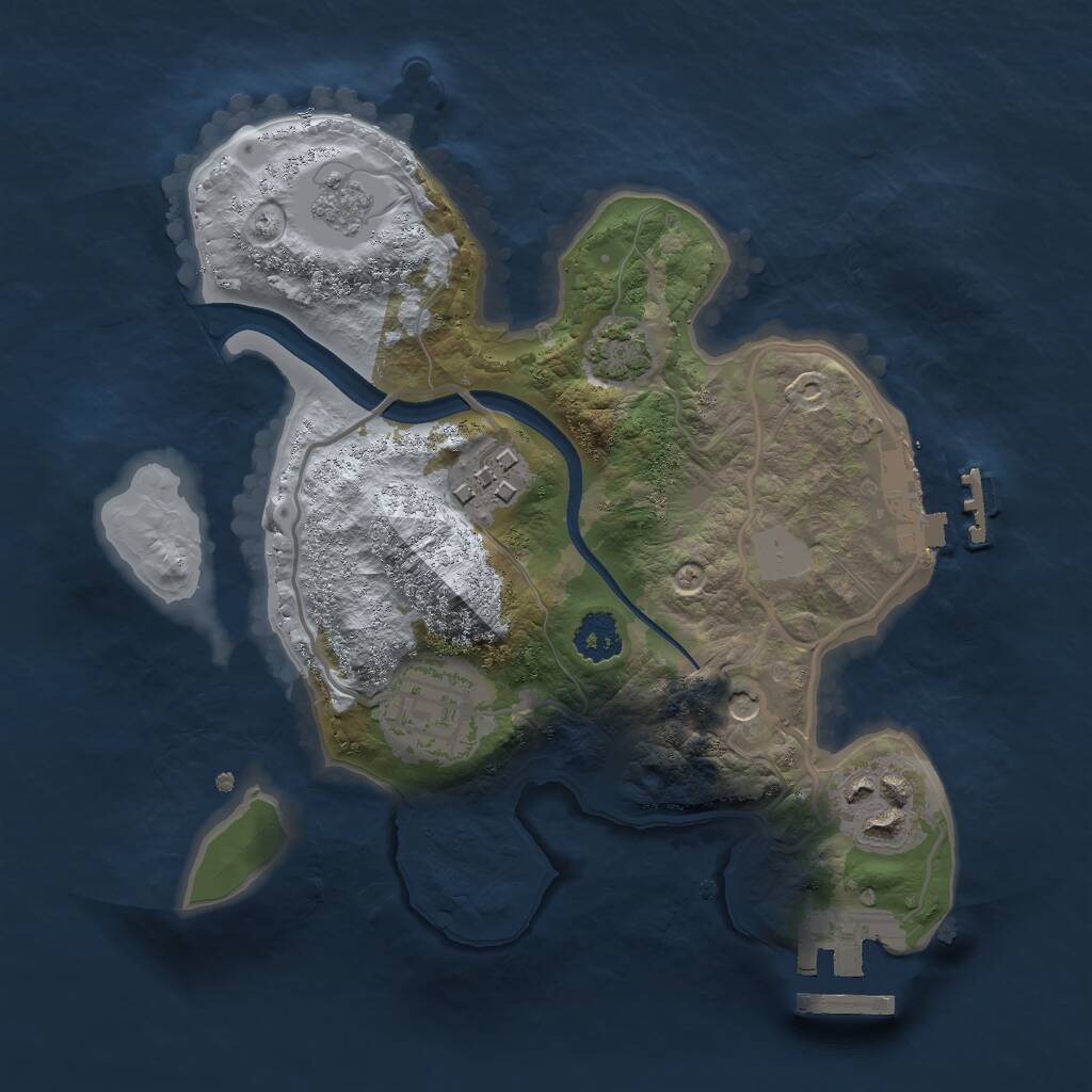 Rust Map: Procedural Map, Size: 2250, Seed: 8102002, 9 Monuments