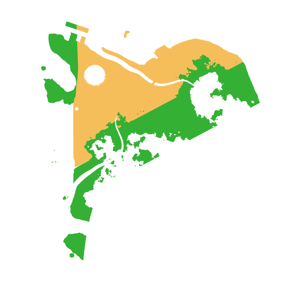 Biome Rust Map: Procedural Map, Size: 2500, Seed: 1804253798