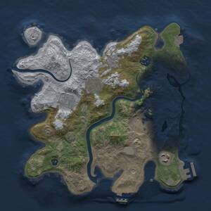 Thumbnail Rust Map: Procedural Map, Size: 3000, Seed: 438271, 11 Monuments