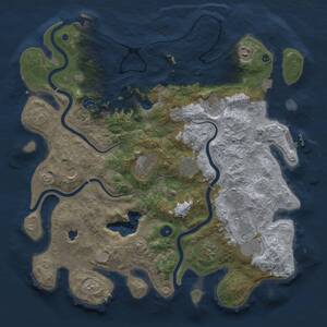 Thumbnail Rust Map: Procedural Map, Size: 4200, Seed: 912345, 16 Monuments