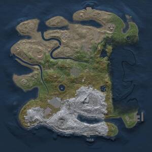 Thumbnail Rust Map: Procedural Map, Size: 3500, Seed: 1008710186, 13 Monuments