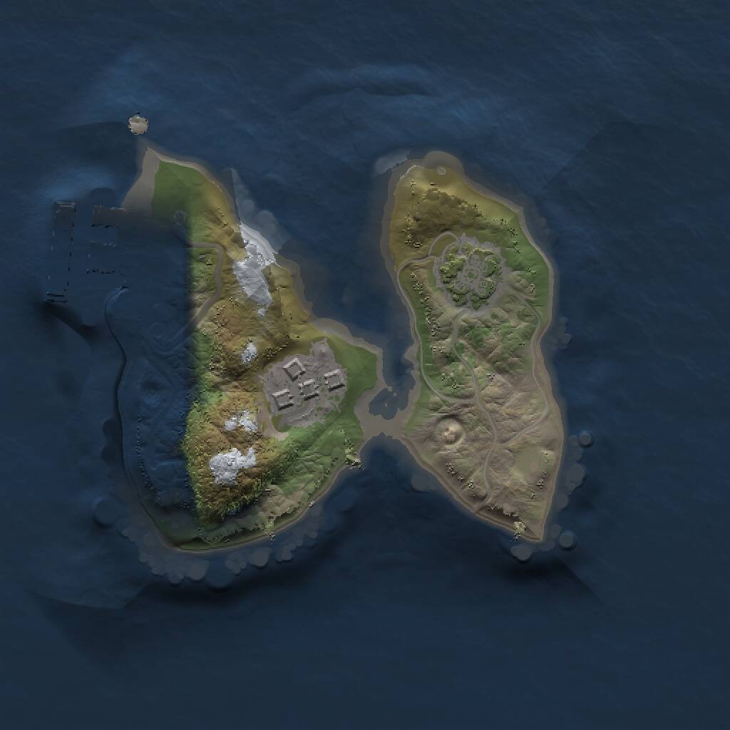Rust Map: Procedural Map, Size: 1500, Seed: 1768996794, 4 Monuments