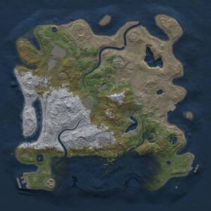 Thumbnail Rust Map: Procedural Map, Size: 4000, Seed: 860227527, 15 Monuments