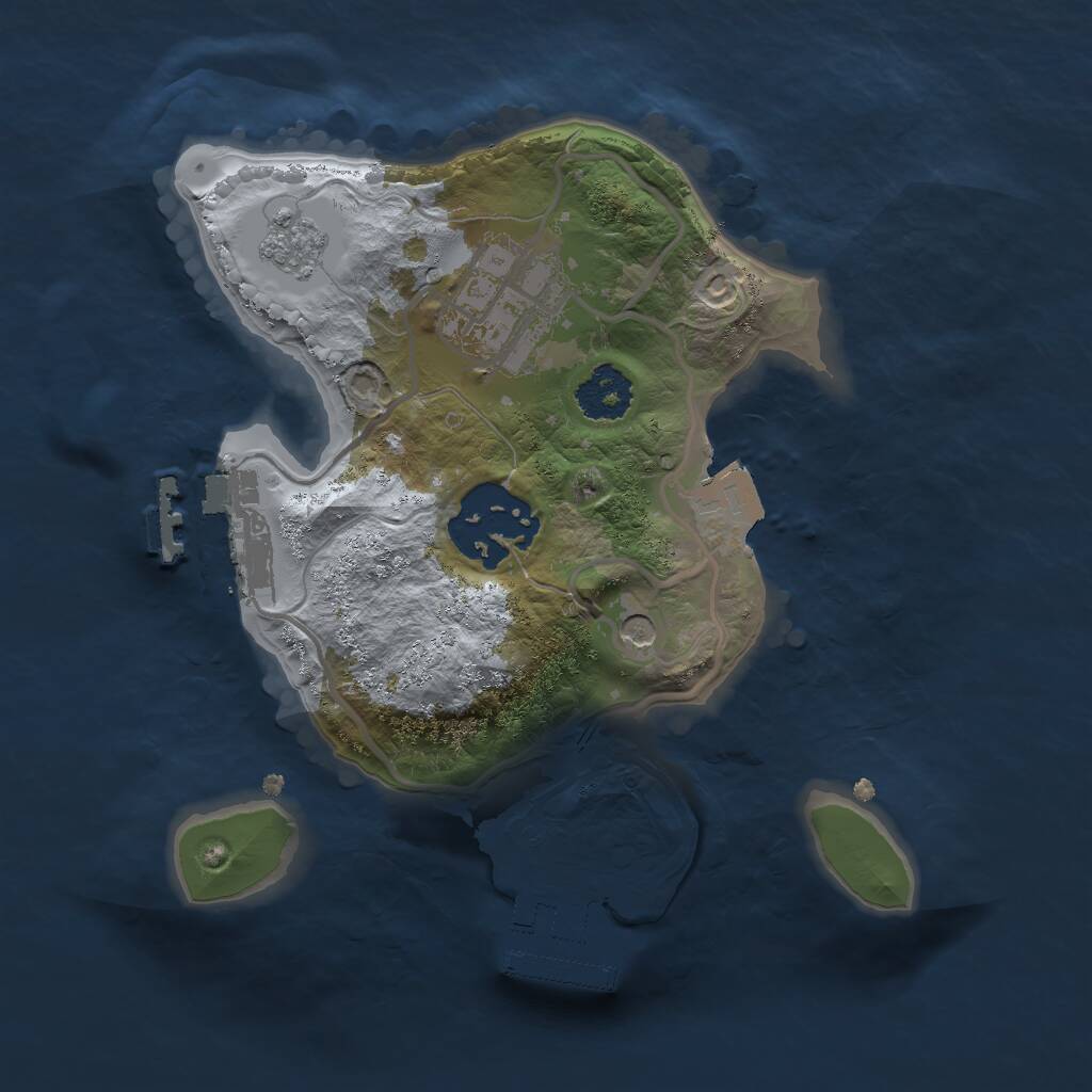 Rust Map: Procedural Map, Size: 2000, Seed: 404909, 7 Monuments