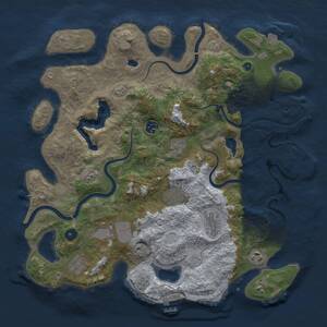Thumbnail Rust Map: Procedural Map, Size: 4000, Seed: 1262099935, 14 Monuments