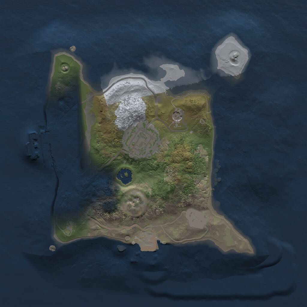 Rust Map: Procedural Map, Size: 2000, Seed: 326487322, 4 Monuments