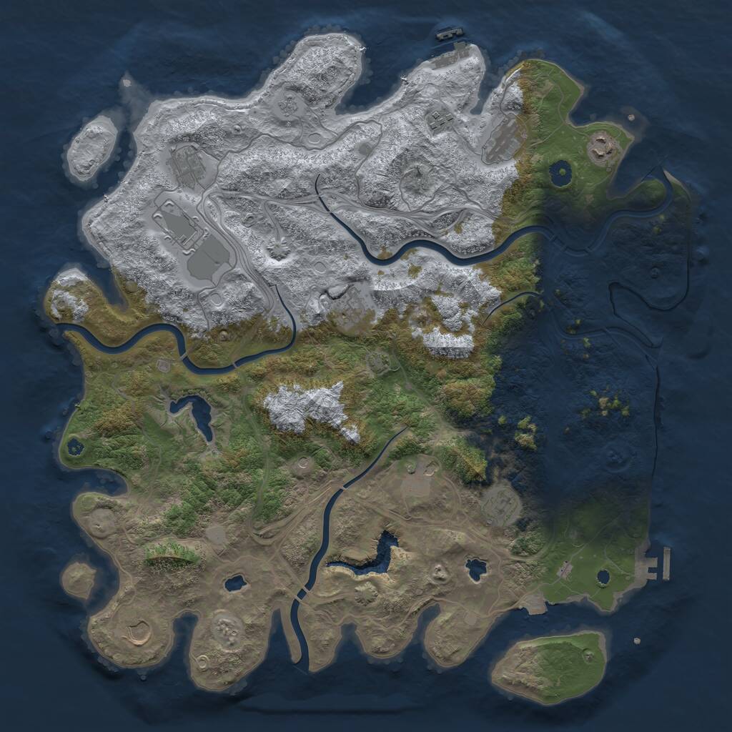 Rust Map: Procedural Map, Size: 4500, Seed: 22740029, 15 Monuments