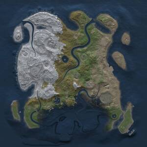 Thumbnail Rust Map: Procedural Map, Size: 3250, Seed: 260105, 10 Monuments