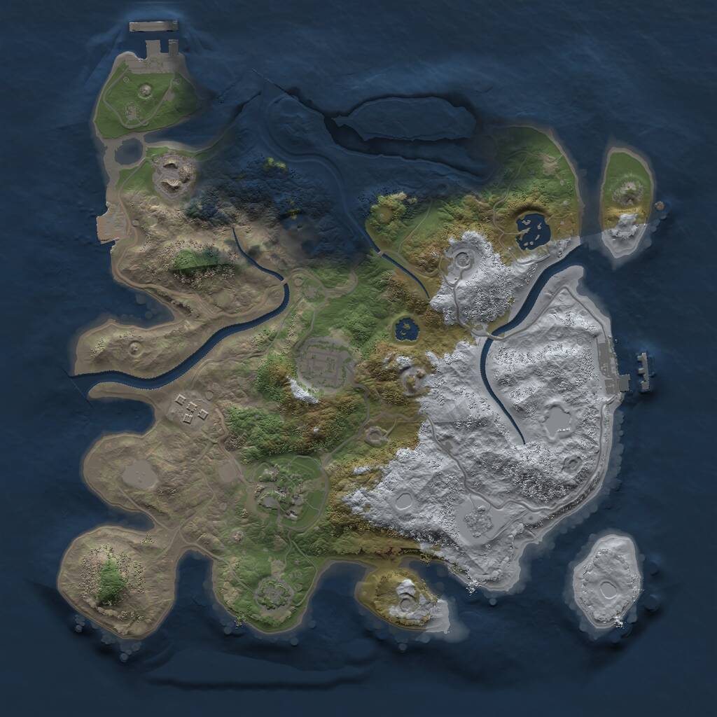 Rust Map: Procedural Map, Size: 3000, Seed: 7298, 11 Monuments