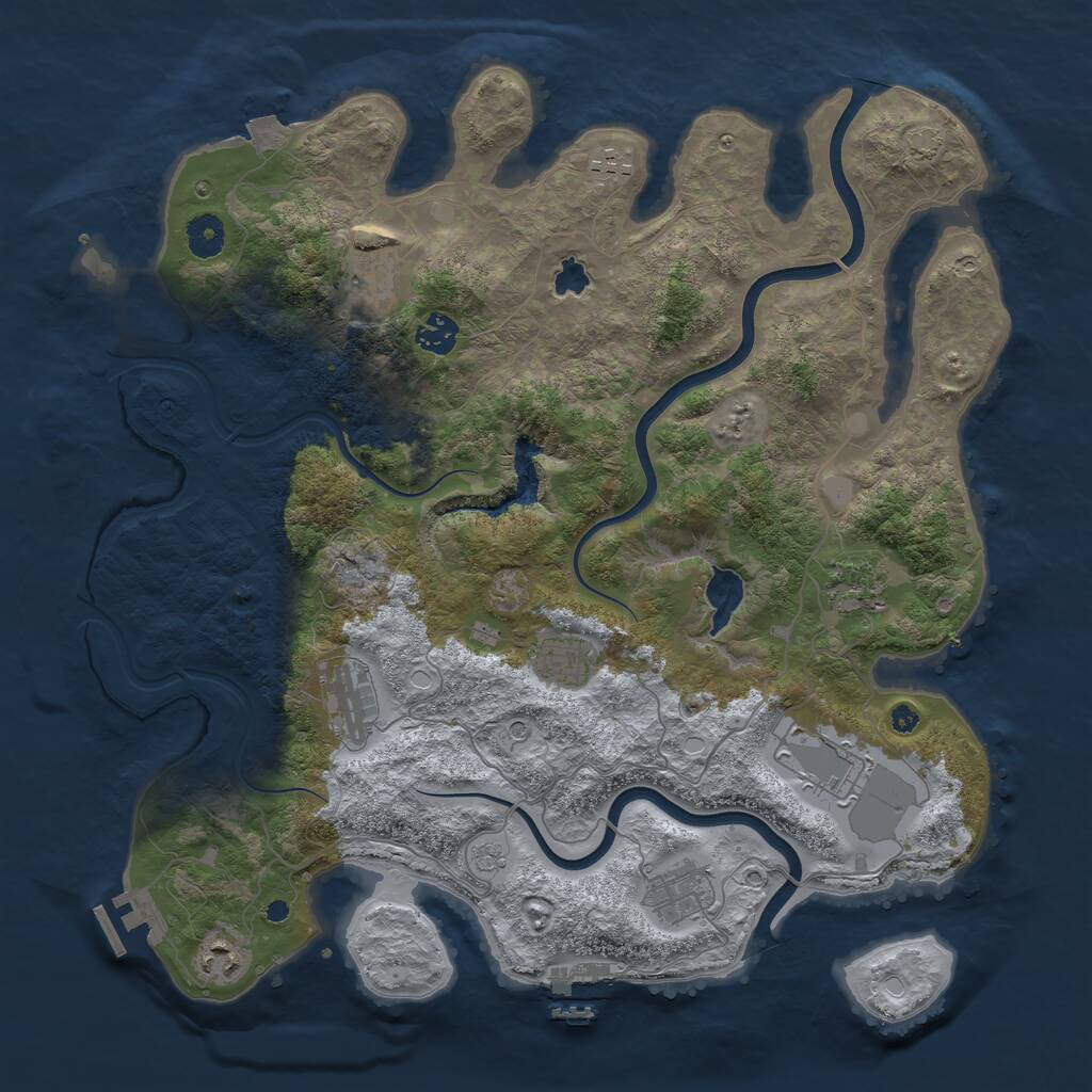 Rust Map: Procedural Map, Size: 4000, Seed: 19762503, 15 Monuments