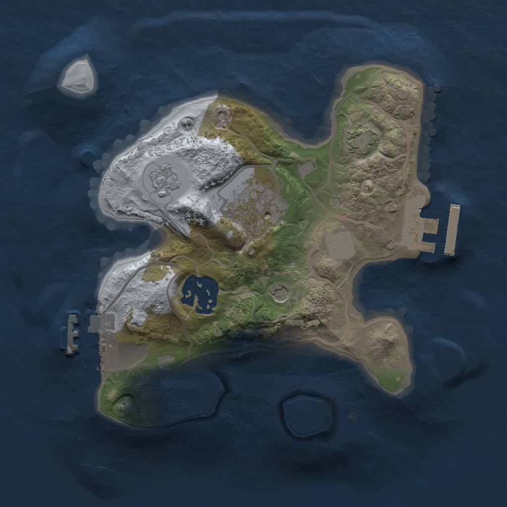 Rust Map: Procedural Map, Size: 2000, Seed: 1681647783, 8 Monuments