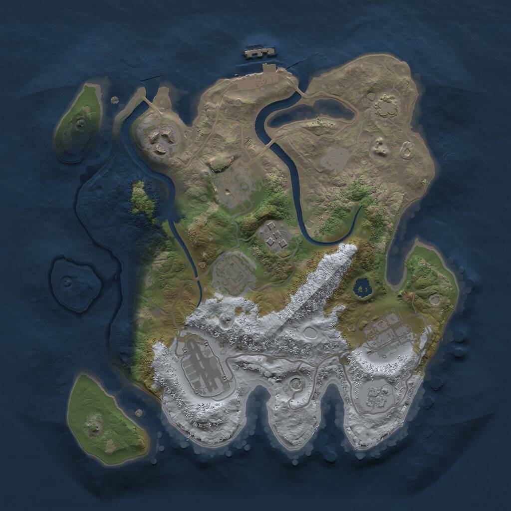 Rust Map: Procedural Map, Size: 2700, Seed: 1768219290, 11 Monuments