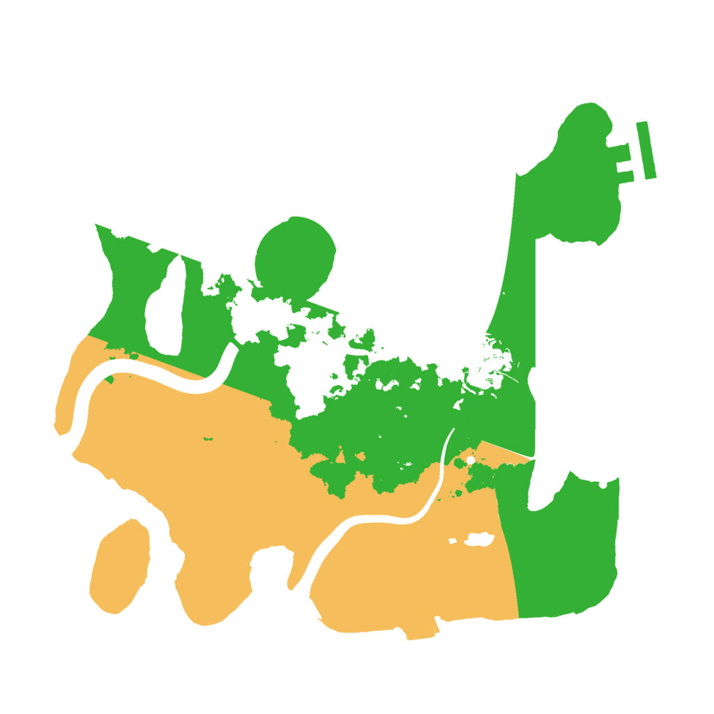 Biome Rust Map: Procedural Map, Size: 2500, Seed: 77778