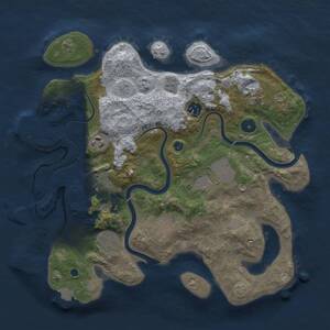 Thumbnail Rust Map: Procedural Map, Size: 3500, Seed: 854082561, 13 Monuments