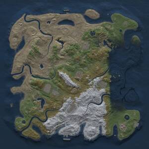 Thumbnail Rust Map: Procedural Map, Size: 4500, Seed: 289720171, 15 Monuments