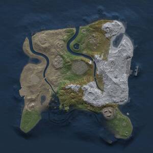 Thumbnail Rust Map: Procedural Map, Size: 2500, Seed: 643371852, 10 Monuments