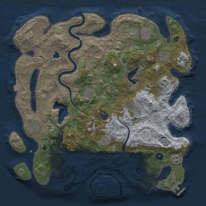 Thumbnail Rust Map: Procedural Map, Size: 4000, Seed: 29029163, 15 Monuments