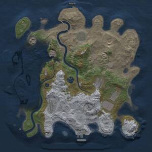 Thumbnail Rust Map: Procedural Map, Size: 3500, Seed: 822366302, 14 Monuments