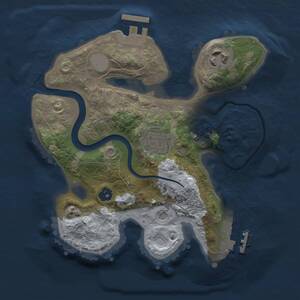 Thumbnail Rust Map: Procedural Map, Size: 2200, Seed: 1498873203, 7 Monuments