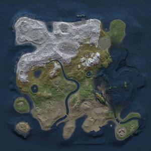 Thumbnail Rust Map: Procedural Map, Size: 3000, Seed: 1338551145, 12 Monuments