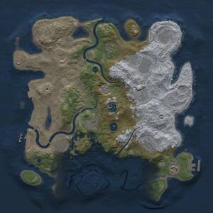 Thumbnail Rust Map: Procedural Map, Size: 3806, Seed: 2500, 17 Monuments