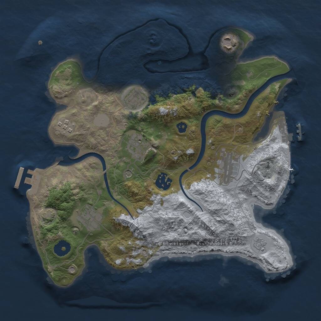 Rust Map: Procedural Map, Size: 3000, Seed: 302104765, 13 Monuments
