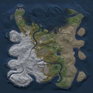 Thumbnail Rust Map: Procedural Map, Size: 3500, Seed: 271270328, 14 Monuments