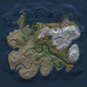 Thumbnail Rust Map: Procedural Map, Size: 3000, Seed: 343411, 10 Monuments