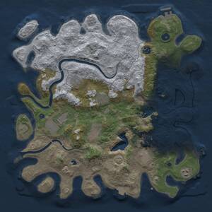 Thumbnail Rust Map: Procedural Map, Size: 4000, Seed: 1150365466, 14 Monuments