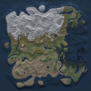 Thumbnail Rust Map: Procedural Map, Size: 4500, Seed: 654332, 16 Monuments