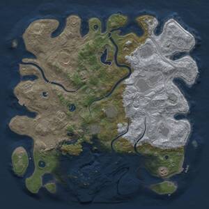Thumbnail Rust Map: Procedural Map, Size: 4300, Seed: 7691692, 16 Monuments