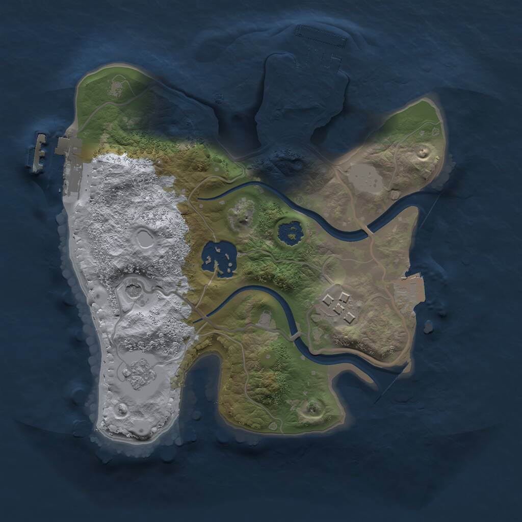 Rust Map: Procedural Map, Size: 2100, Seed: 437, 7 Monuments