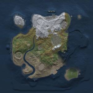 Thumbnail Rust Map: Procedural Map, Size: 2200, Seed: 1845101877, 7 Monuments