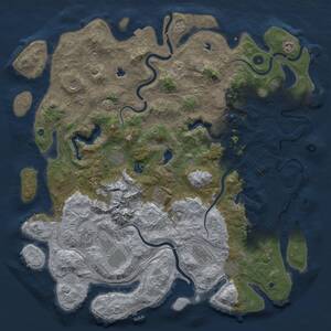 Thumbnail Rust Map: Procedural Map, Size: 5000, Seed: 1973060537, 17 Monuments