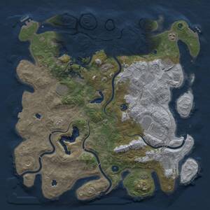 Thumbnail Rust Map: Procedural Map, Size: 4500, Seed: 415638996, 17 Monuments