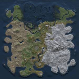 Thumbnail Rust Map: Procedural Map, Size: 5000, Seed: 111892340, 15 Monuments