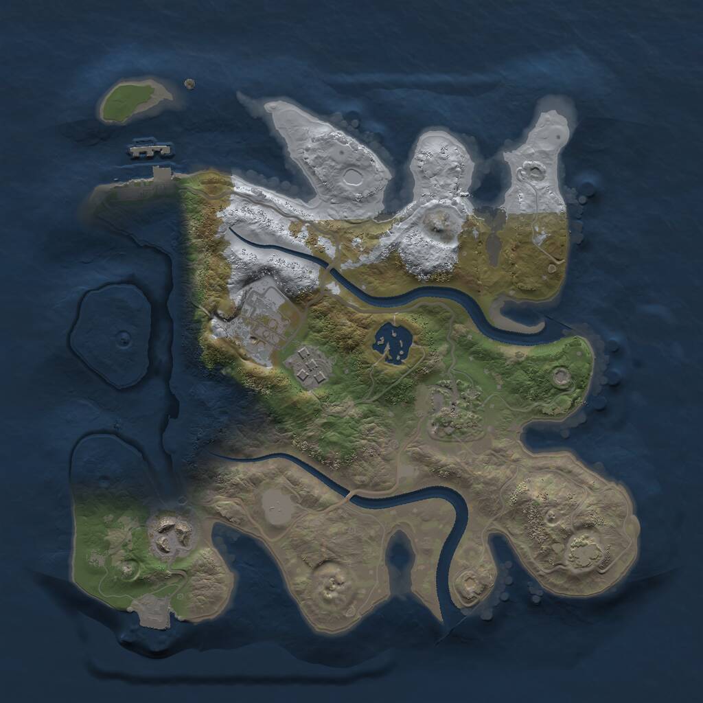 Rust Map: Procedural Map, Size: 2700, Seed: 1768305730, 8 Monuments